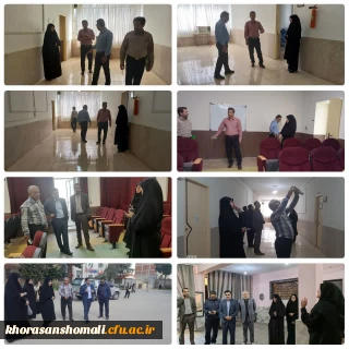 بازدید کارشناسان مدیریت بحران استانداری و اداره کل نوسازی مدارس خراسان شمالی از ساختمان پردیس خواهران