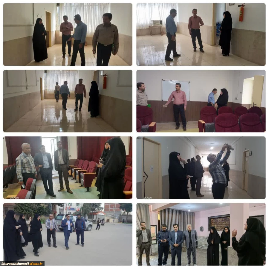 بازدید کارشناسان مدیریت بحران استانداری و اداره کل نوسازی مدارس خراسان شمالی از ساختمان پردیس خواهران  2