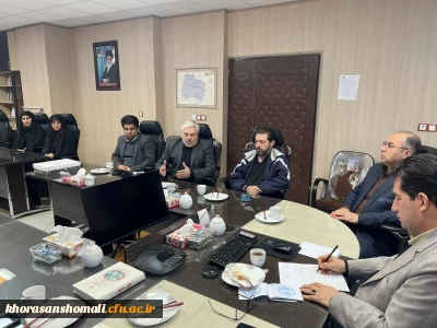 حضور مسئولین دانشگاه فرهنگیان استان خراسان شمالی در دفتر مدیر کل جدید آموزش و پرورش استان جناب آقای دکتر متقیان