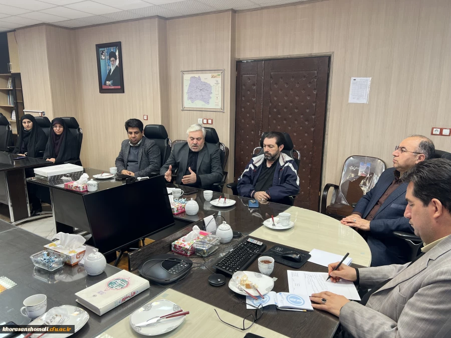 حضور مسئولین دانشگاه فرهنگیان استان خراسان شمالی در دفتر مدیر کل جدید آموزش و پرورش استان جناب آقای دکتر متقیان 2